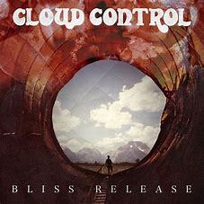 Album cover of "CLOUD - CONTROL  BLISS RELEASE DELUXE (PREOWNED CD)" on vinyl, featuring a person on horseback viewed through a circular tunnel opening, with mountains in the background.