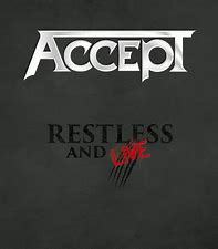 Accept - Restless and Wild (Preowned CD) cover featuring the word "accept" in large, white letters at the top and "restless and wild" in red with a claw mark graphic below it, all on a black background, designed